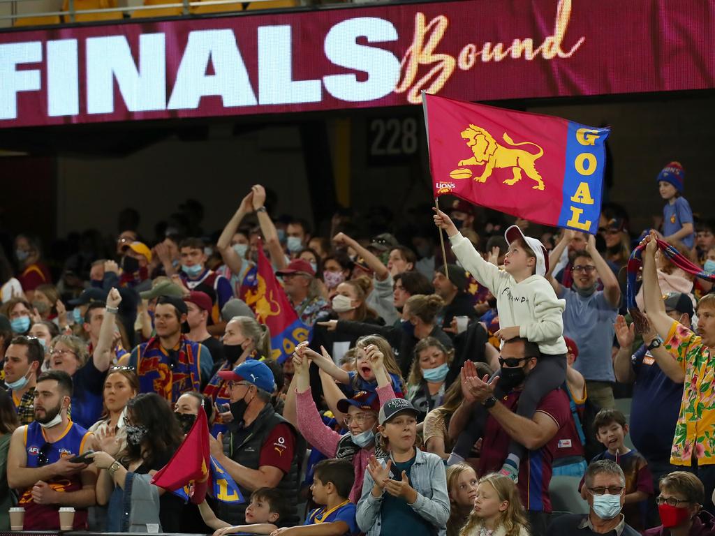 WA Health regulations could prevent Brisbane members seeing the Lions play in the grand final should they make it. Picture: Jono Searle