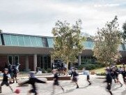 An artist's impression of the proposed student drop off and pick up area at Pittwater House School, which becomes a play areas during school hours. Picture: Supplied