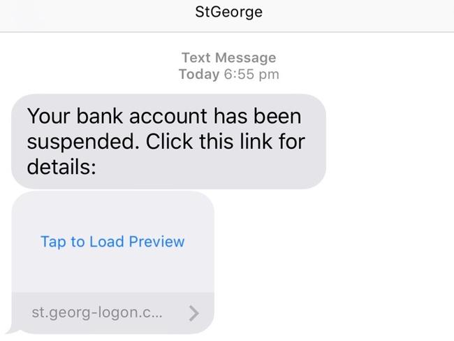 Nope, St George bank didn’t sent this text.