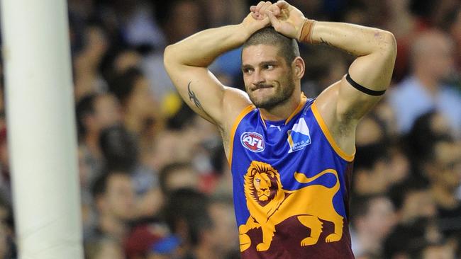 Brendan Fevola didn’t have the best time at Brisbane. Picture: AAP Images