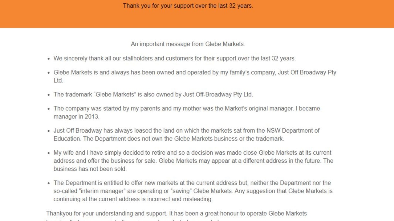 The full explanation on the Glebe Markets website.