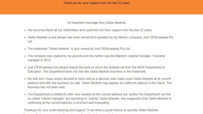 The full explanation on the Glebe Markets website.