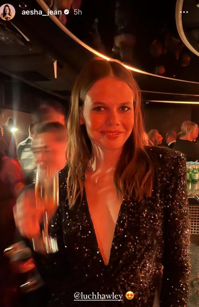 Logies afterparty 2023. Nicole Kidman’s niece and tv host Lucia Hawley Picture: aesha_jean/Instagram