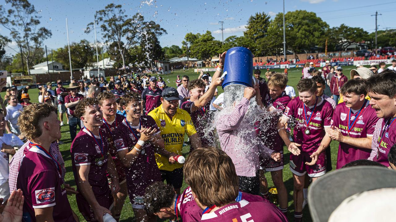 Dalby are the TRL U19 Premiers after defeating Southern Suburbs in the grand final at Toowoomba Sports Ground, Saturday, September 14, 2024. Picture: Kevin Farmer