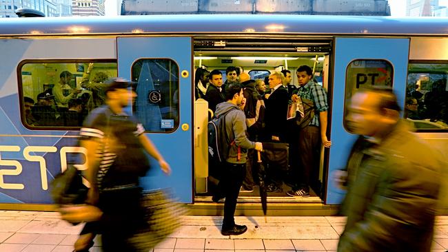 Trains on the Werribee and Williamstown lines have been suspended due to an equipment fault. Picture: Tim Carrafa