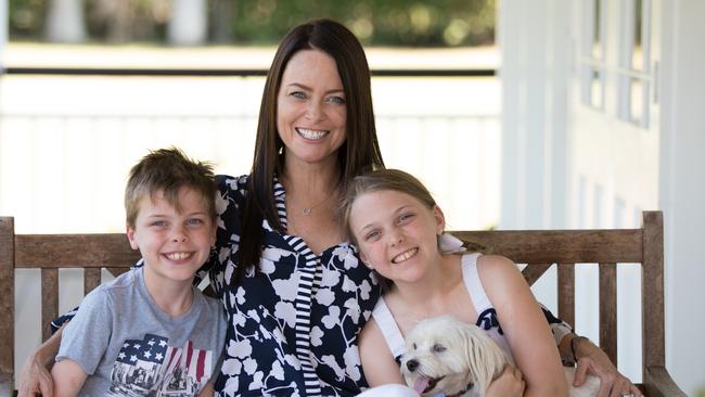 GIVIT founder Juliette Wright with children Hudson,9, and Sara, 10. Photo: Dominika Lis.