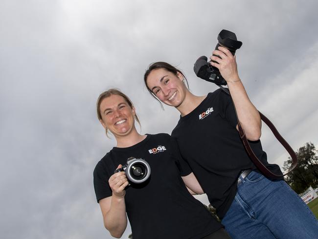 Emily Bryan &amp; Demi Charnock were taking snaps for their new photography company Edge Imagery at the 2024 Swan Hill Show Picture: Noel Fisher