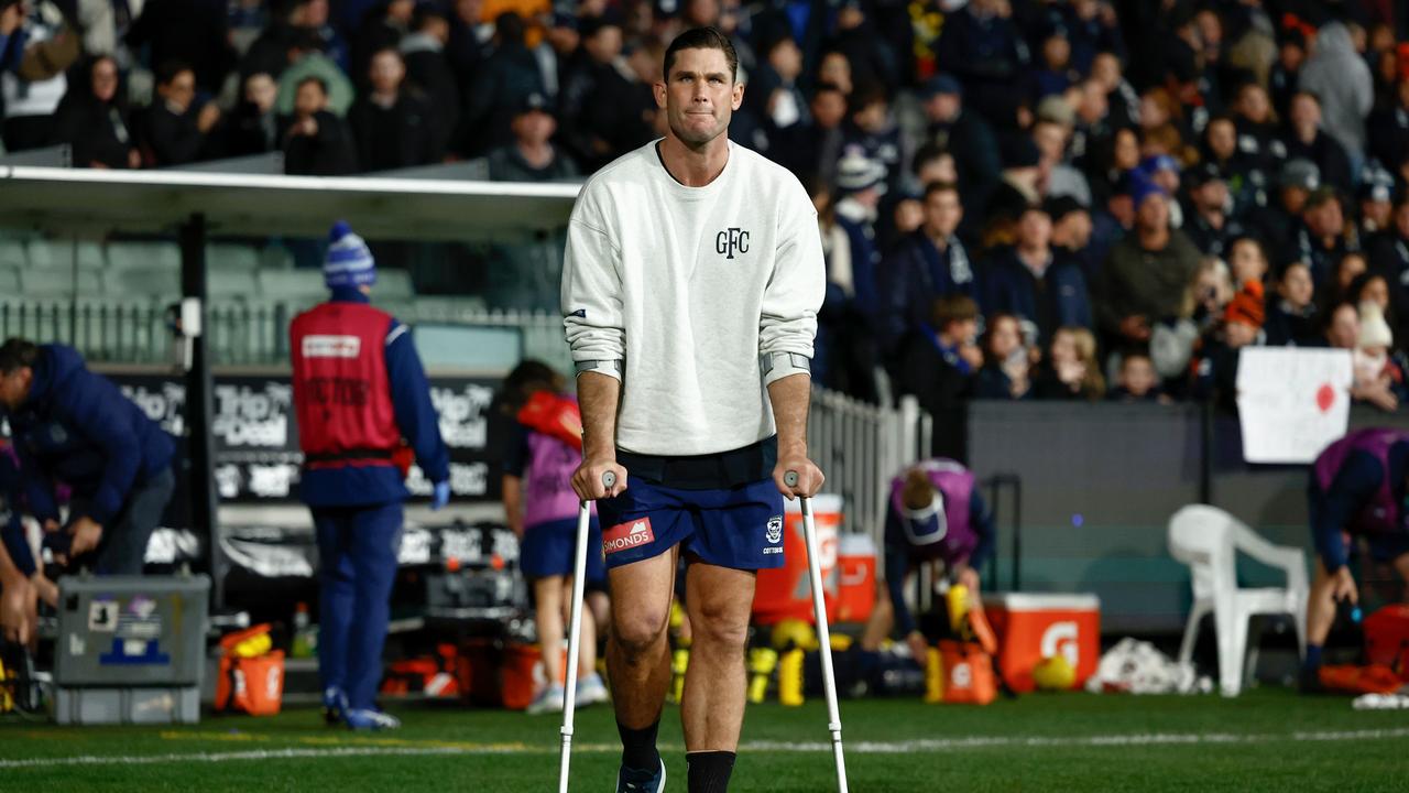 Tom Hawkins has been sidelined for more than two months. Picture: Michael Willson/AFL Photos via Getty Images