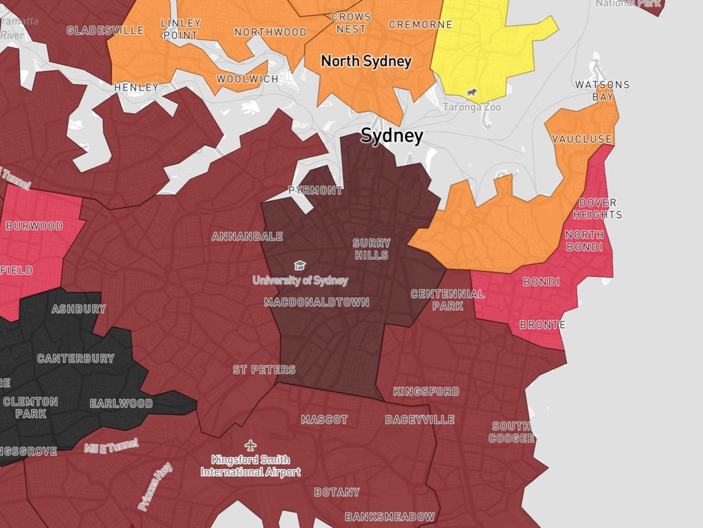 The cases in City of Sydney are growing. Picture: NSW Health