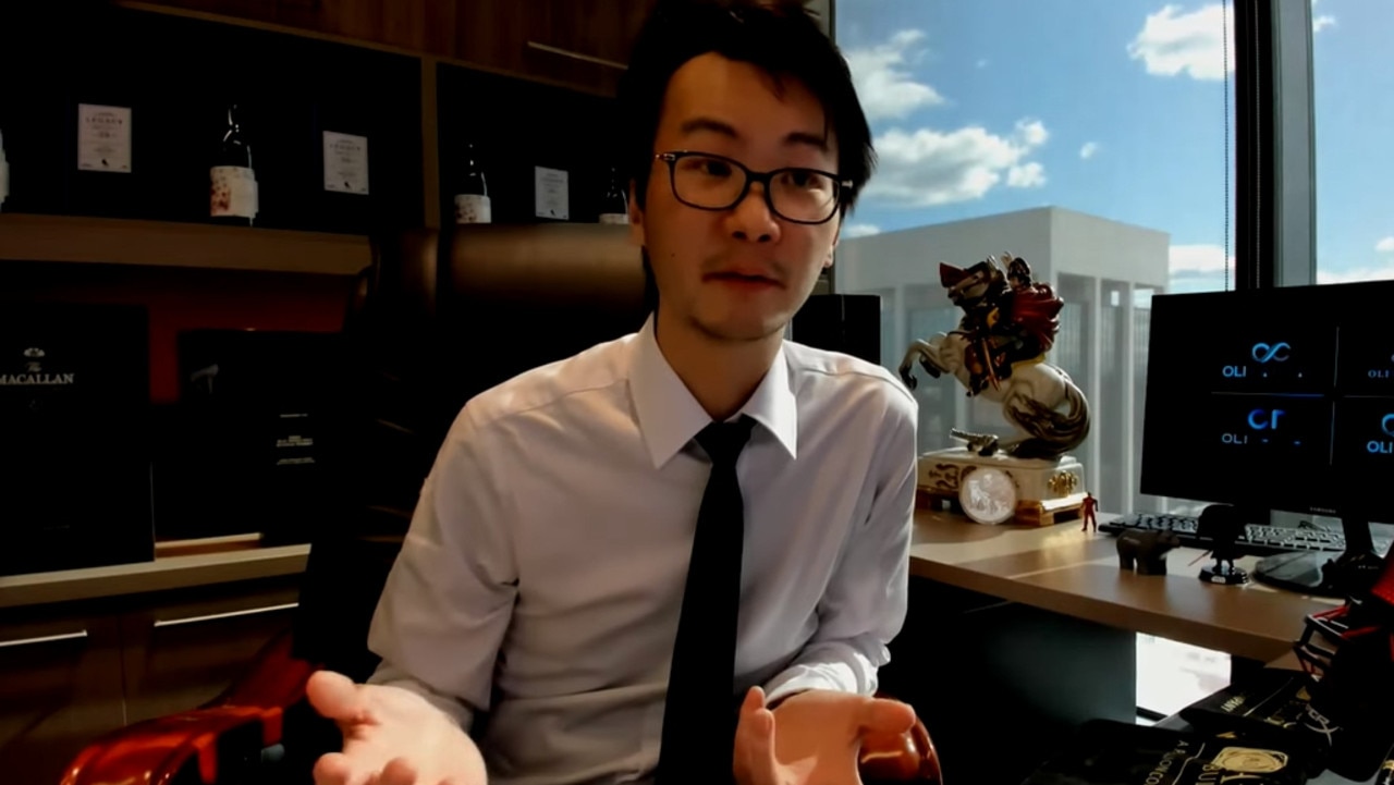 Oli Funds Management and Oli Capital director Luo Qi in a YouTube video. Picture: YouTube