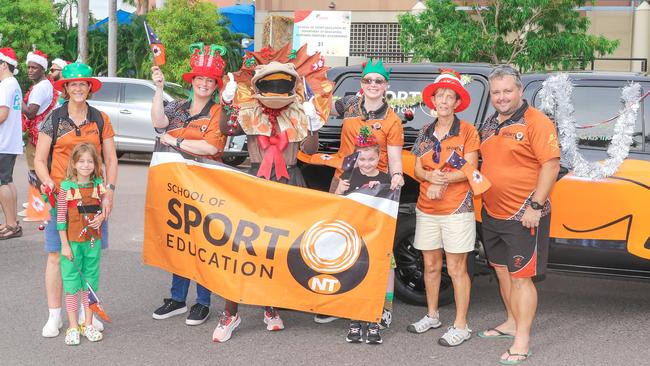 The department of Sport in the annual Christmas Pageant and Parade down the Esplanade and Knuckey Streets. Picture: Glenn Campbell