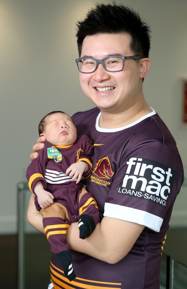 Proud dad Wilfred Zee, whose son Noah was born the same day he won NRL SuperCoach. Picture:  Jono Searle