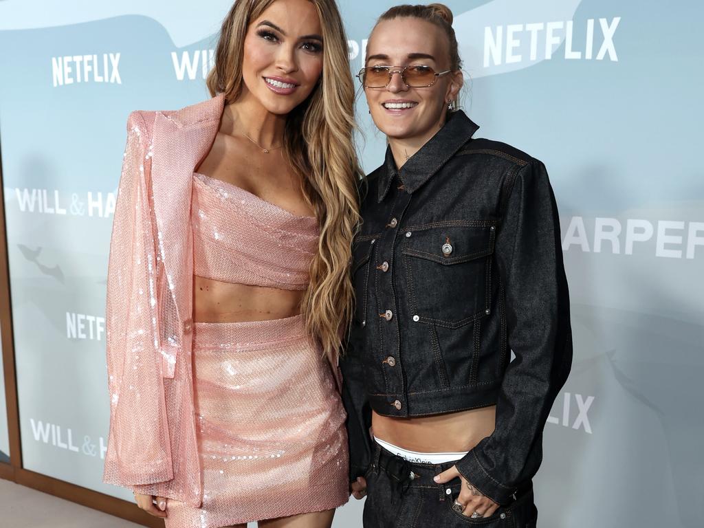 Reality star Chrishell Stause and Aussie G Flip have been evacuated from their Los Angeles home. Picture: Getty Images for Netflix