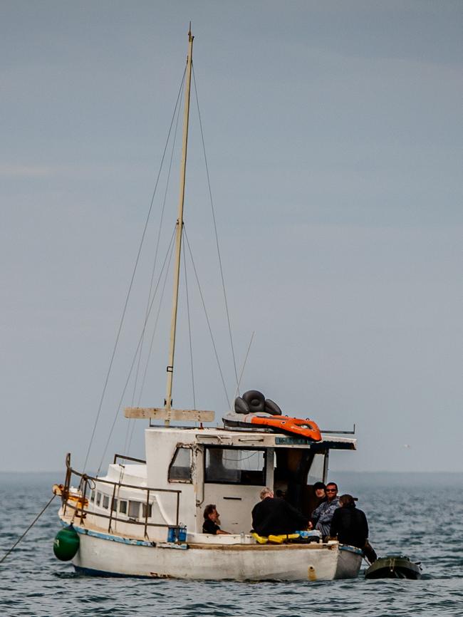 Tony Higgins on the Margrel at Victor Harbor earlier this month. Picture Matt Turner.