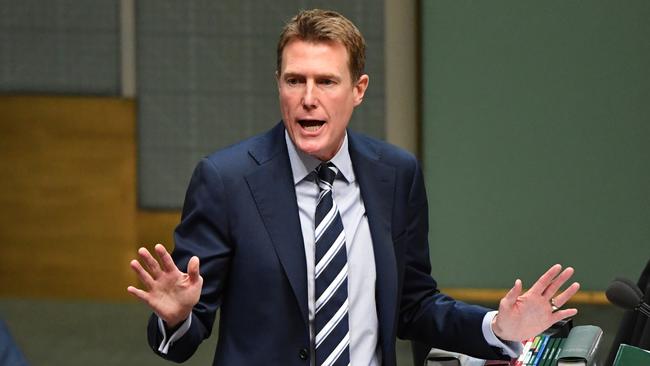 Attorney-General Christian Porter during Question Time yesterday. Picture: AAP