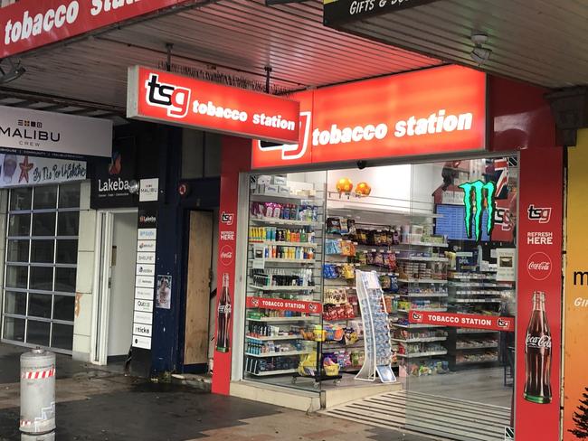 The TSG tobacco station outlet on The Corso at Manly was fined at totalof $2800 for selling 101 illegal vaping devices, or e-cigarettes, containing liquid nicotine. Picture: Jim O'Rourke