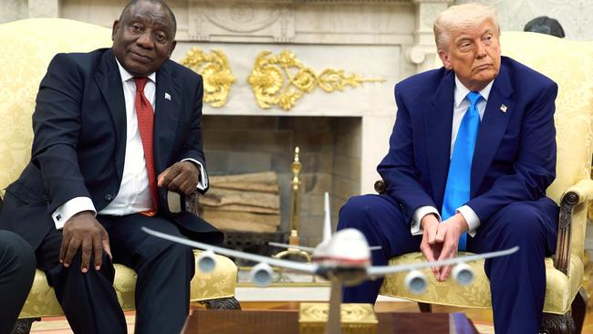 South Africa's President Cyril Ramaphosa came to Washington hoping to talk trade. Picture: AP.
