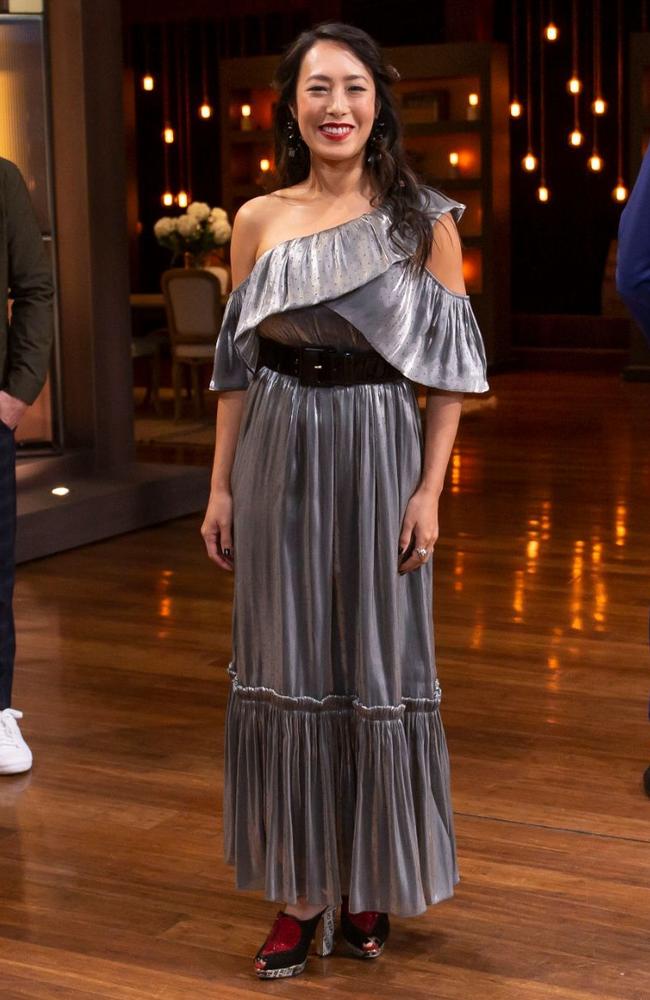 Episode 34: Dress from Order of Style, Charlotte Olympia shoes, Mimco earrings. Picture: MasterChef/Channel 10