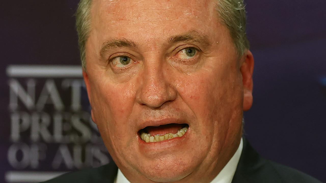 Deputy Prime Minister Barnaby Joyce is not happy about the stance of some Premiers on reopening Australia as the country chases 70 and 80 per cent vaccination targets. Picture: NCA NewsWire / Gary Ramage