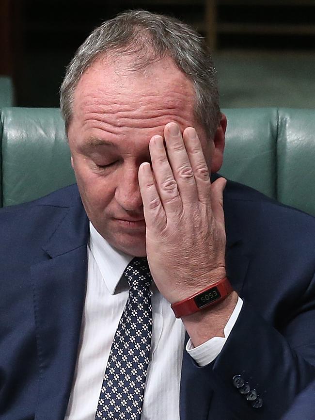 Barnaby Joyce’s private life was made public after it was revealed he is in a relationship with a young former staffer. Picture: Kym Smith