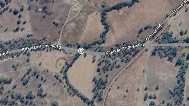 A man in his 60s has crashed into an embankment on Kilkivan Tansey Road, west of Gympie.