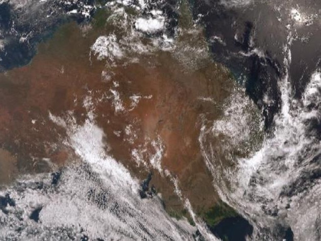 Satellite image from the Bureau of Meteorology showing the system over Northern NSW. CREDIT: Bureau of Meteorology