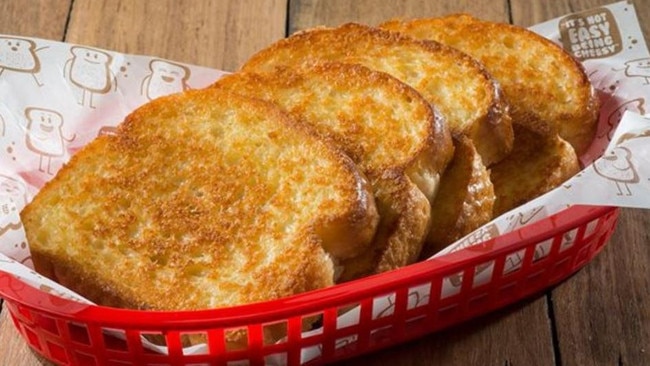 Sizzler’s famous cheese toast was a favourite among many Australians. Picture: Supplied