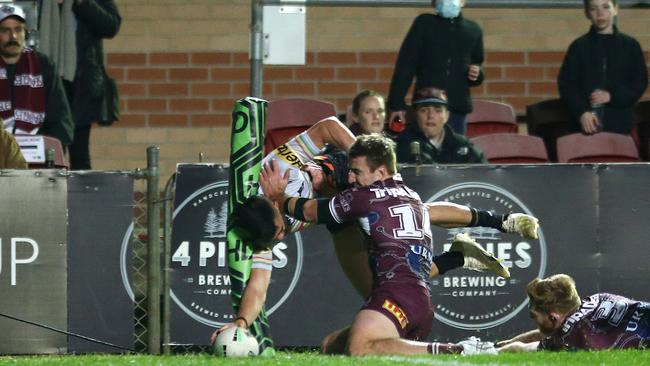 Charlie Staines now has six tries in his first two games of first grade. Picture: Getty Images.