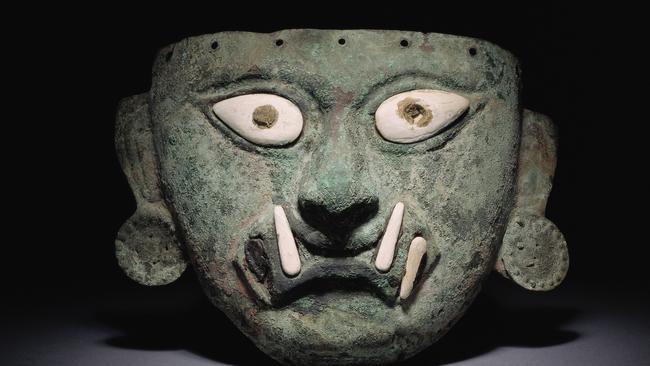 Copper burial mask with face of Ai Apaec.