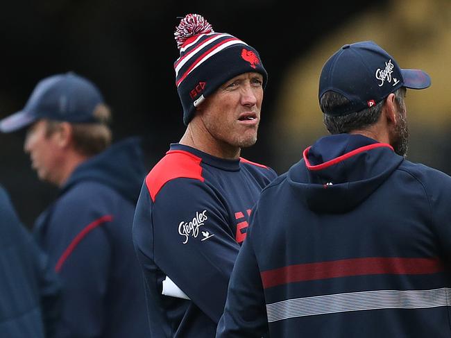 Roosters assistant coach Craig Fitzgibbon during Sydney Roosters training at Moore Park, Sydney. Picture: Brett Costello