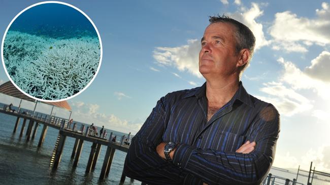 Michael Kingsford, a Distinguished Professor of Marine Biology at Townsville-based James Cook University, and scientists from the University of Sydney say the latest study of the effects of a heatwave on a part of the Great Barrier Reef shows ‘catastrophic’ damage, with global warming no longer a projection but an immediate reality and urgent action necessary. Picture: Evan Morgan