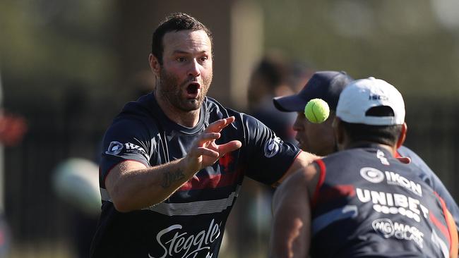 Roosters Boyd Cordner during Sydney Roosters training at Moore Park, Sydney. Picture: Brett Costello