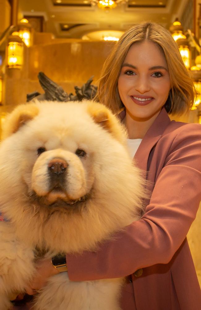 Olivia Rogers with her dog Ziggy. Picture: Darren McNamara