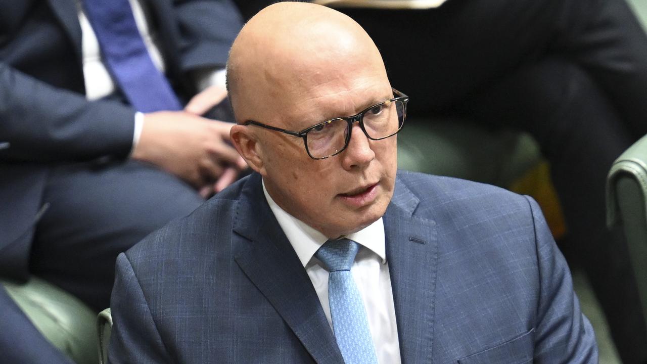 Peter Dutton said he would scrap the proposed offshore wind farm if the Coalition was returned to government. Picture: NewsWire / Martin Ollman