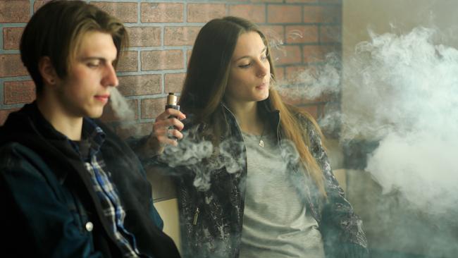 Teenagers vaping. Picture: iStock