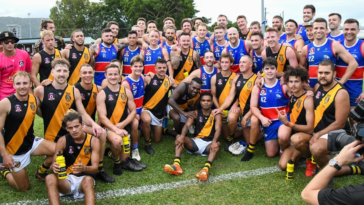 Retired AFL superstar Gary Ablett Jnr played for Centrals Trinity Beach Bulldogs in their AFL Cairns win against North Cairns Tigers at Crathern Park on Saturday, May 6. Picture: Brett Pascoe