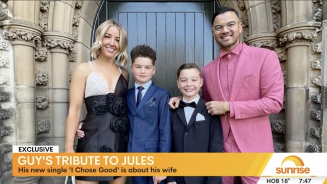 Guy Sebastian reveals secret Jules split (Sunrise)