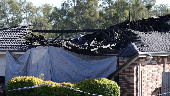 The house was completely destroyed in the fire. Picture: Annette Dew