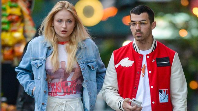 Game of Thrones star Sophie Turner with her now fiance, singer Joe Jonas. Picture by: Wylde/Splash