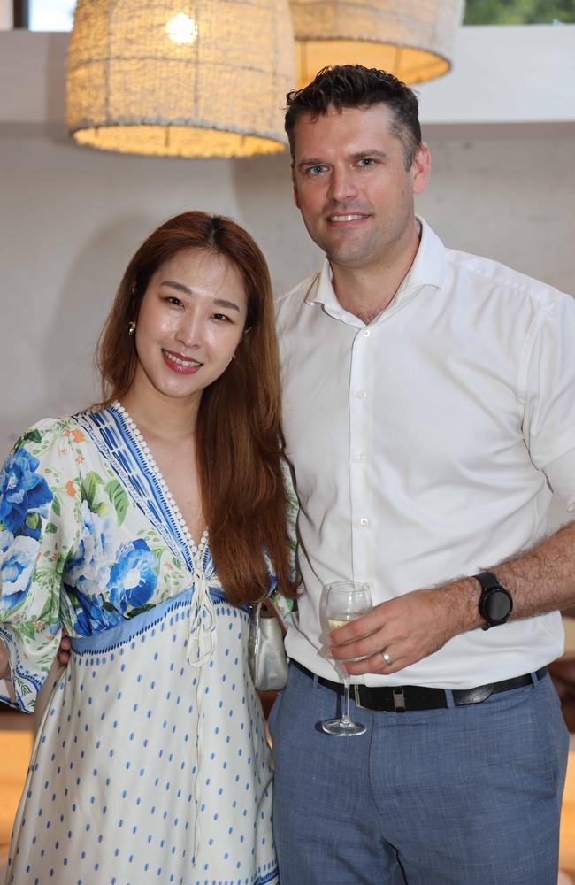 Juliana Leech and Adam Lomsargis at The Tamborine Boutique Hotel Launch at Mount Tamborine for Gold Coast at Large. Picture, Portia Large.