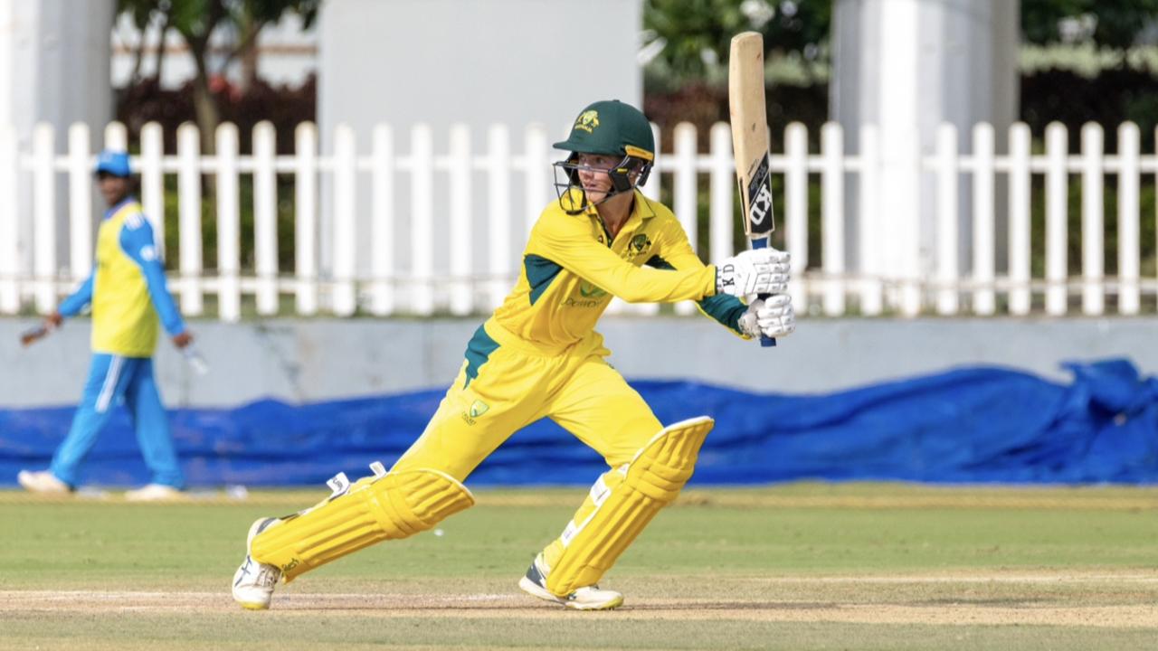 St Patrick's and Gators junior Steve Hogan on his way to a century for the Australian under-19s earlier this year.