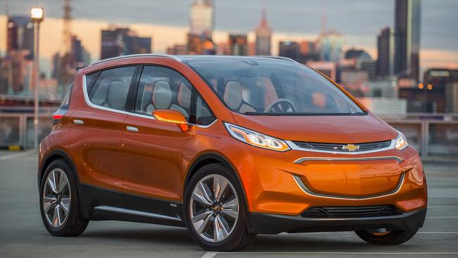 Innovation ... the Chevrolet Bolt was unveiled at the Detroit auto show. The concept car was made by Holden in Melbourne. Source: Supplied.