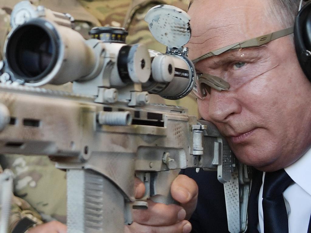 Mr Putin seems to have America in his sights. Picture: Alexey NIKOLSKY / SPUTNIK / AFP