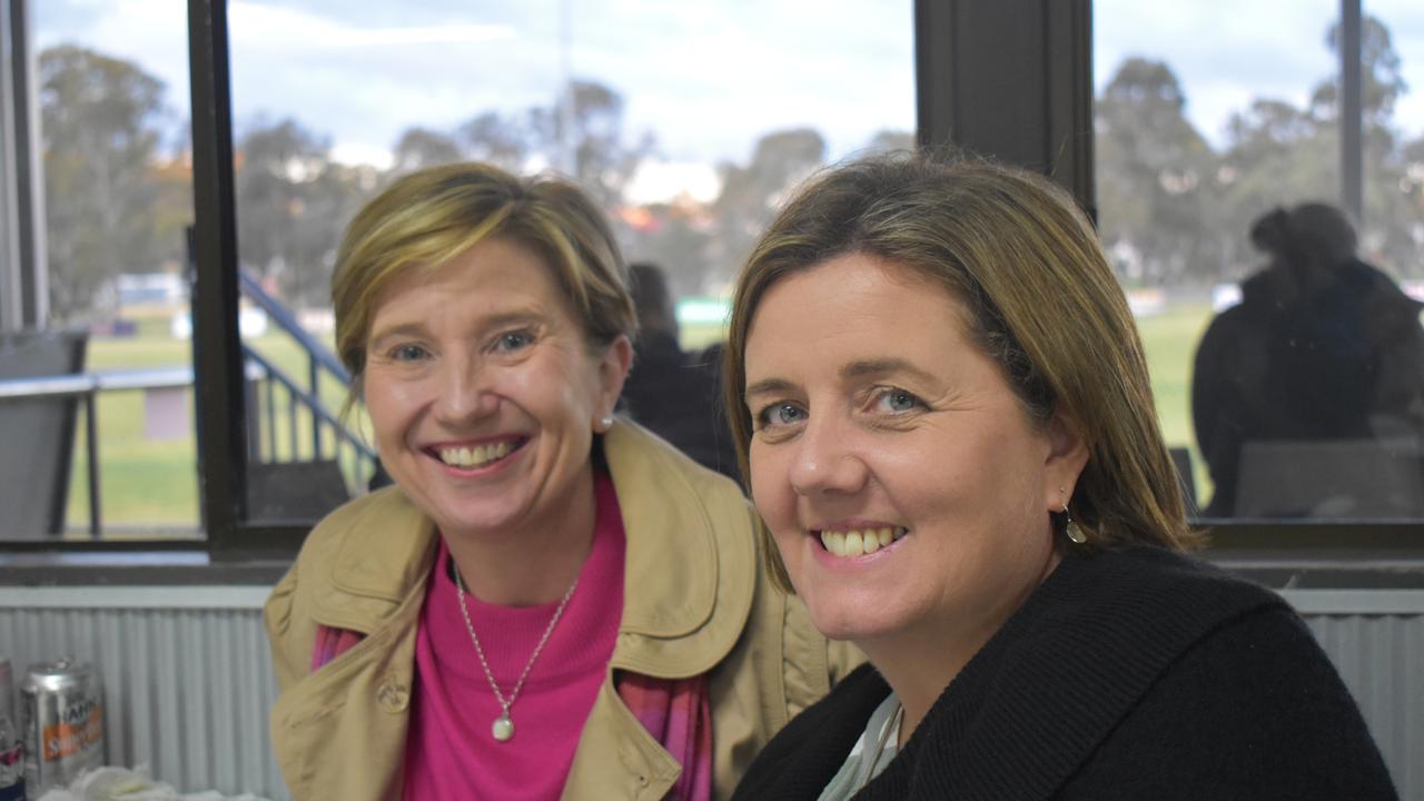 Tash McConville and Susan Goodwin at the 2021 Warwick Cowboys Ladies' Day.