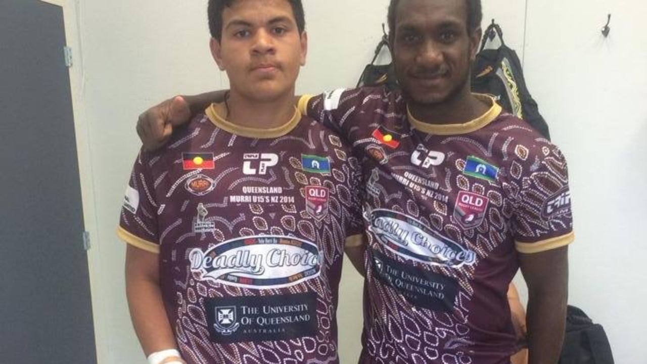 Fifita (left) was always a star in the juniors.