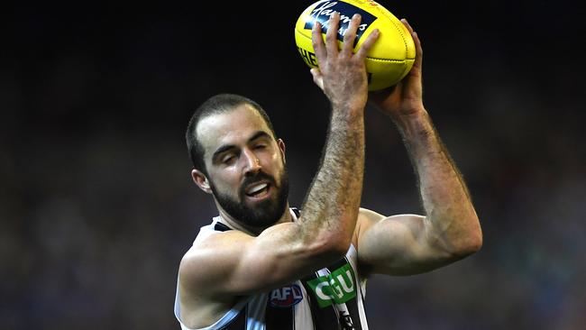 Steele Sidebottom is likely to be leading Collingwood’s best and fairest. Picture: AAP Images