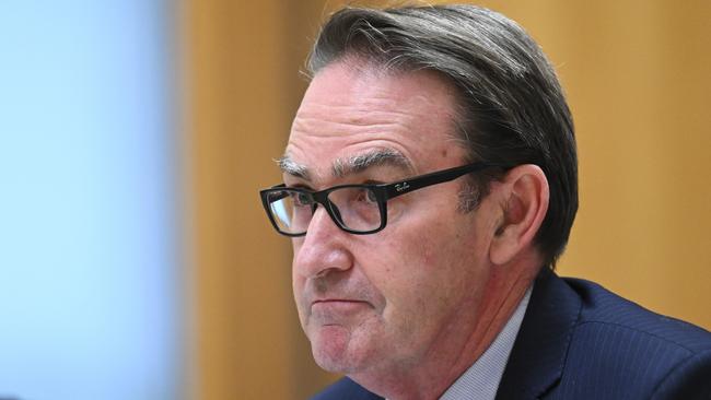 Treasury secretary Steven Kennedy hosed down any talk of a cut to the company tax rate, and said he was against automatic annual increases to the personal income tax thresholds as a way to battle bracket creep. Picture: NewsWire / Martin Ollman