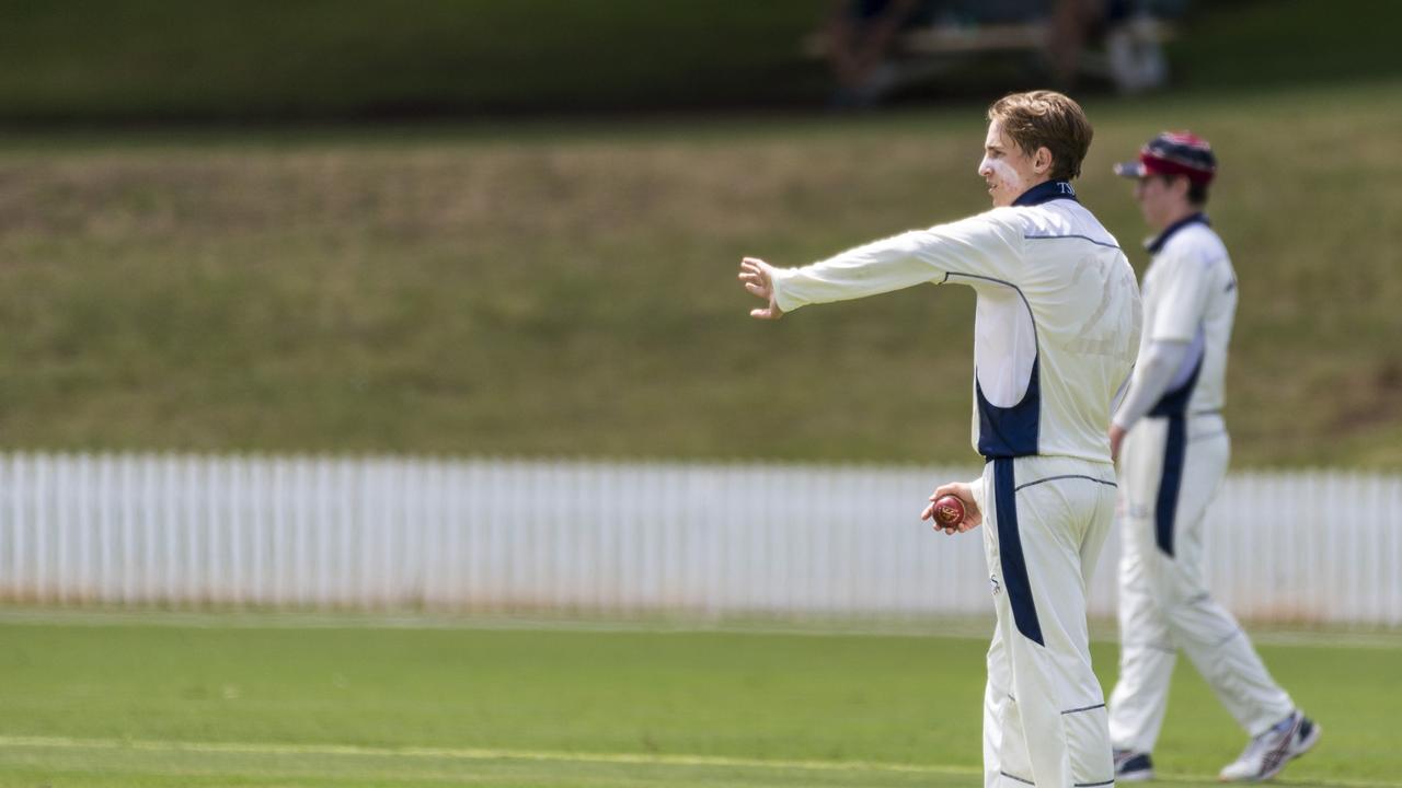 Jack Sinfield prepares to bowl for The Southport School in 2021. Picture: Kevin Farmer