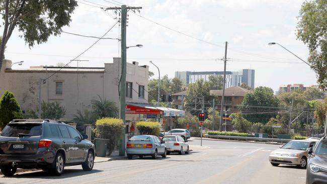 Hassall St at Westmead, where the left side will become the underground Metro station. Picture: Angelo Velardo