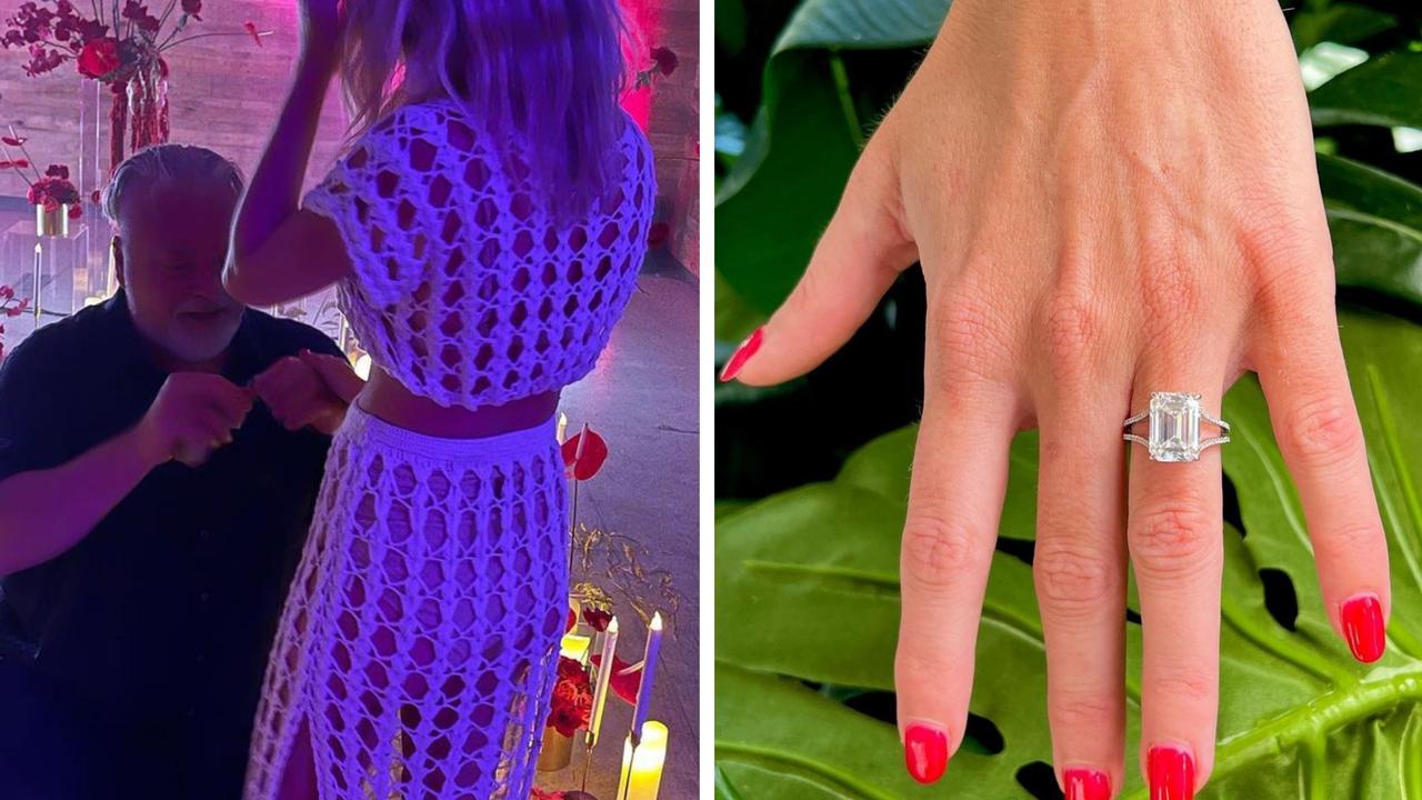 Photos surfaced over the weekend of Tegan Kynaston flashing her engagement ring from Kyle Sandilands. Picture: Instagram